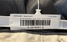 Load image into Gallery viewer, Kirkland Mens Gray Pleated Front Straight Leg Cuffed Hem Dress Pants Size 33x32

