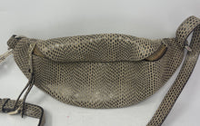 Load image into Gallery viewer, DKNY Womens Beige Snake Print Leather Solly Belt Adjustable Strap Fanny Pack Bag
