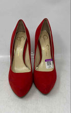 Load image into Gallery viewer, Jessica Simpson Womens Parisah Red Almond Toe Slip-On Stiletto Pump Heels 5.5M
