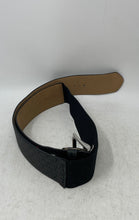 Load image into Gallery viewer, Michael Kors Womens Black Monogral Wide Elastic Buckle Adjustable Belt Size L/XL
