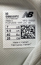 Load image into Gallery viewer, New Balance Kids 550 GSB550FC White Low Top Lace-Up Sneaker Shoes Size 7M
