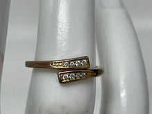 Load image into Gallery viewer, Women's Gold Tone Ring Size 5 With Small White Stones
