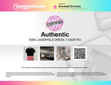 Load image into Gallery viewer, Authentic Karl Lagerfeld Paris Womens Black Multicolor T-Shirt Dress Size XS
