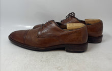 Load image into Gallery viewer, Johnston &amp; Murphy Mens Sanborn Brown Leather Cap Toe Oxford Dress Shoes Size 12
