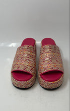 Load image into Gallery viewer, Karl Lagerfeld Paris Womens Calvina Pink Beige Platform Heel Slide Sandals Sz 5
