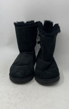 Load image into Gallery viewer, UGG Womens Bailey Bow 3280Y Black Suede Round Toe Mid-Calf Snow Boots Size 6
