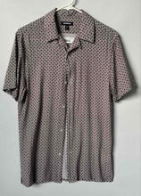 Load image into Gallery viewer, Express Mens Multicolor Geometric Print Short Sleeve Button-Up Shirt Size XS

