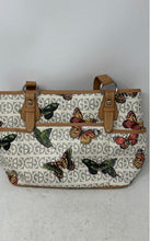 Load image into Gallery viewer, Giani Bernini Womens White Beige Butterfly Double Handle Shoulder Bag
