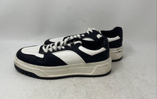 Load image into Gallery viewer, Zara Mens Black White Leather Lace-Up Low Top Sneaker Shoes Size 11
