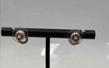 Load image into Gallery viewer, Authentic Swarovski Women's Rose Gold-Tone Earrings With Crystal Accents
