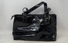 Load image into Gallery viewer, Xoxo Womens Black Animal Print Inner Pockets Double Handle Shoulder Handbag
