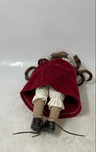 Load image into Gallery viewer, Curly Hair Brown Eyes Play Doll In Removable Red Maxi Dress With Shoes
