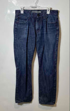 Load image into Gallery viewer, Express Mens Blue Denim Dark Wash Classic Fit Straight Leg Jeans Size 32x32
