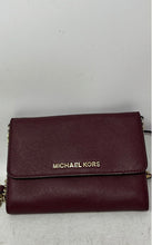 Load image into Gallery viewer, Michael Kors Womens Red Leather Inner Pocket Adjustable Strap Crossbody Bag
