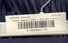 Load image into Gallery viewer, Banana Republic Womens Blue Side Zipper Asymmetric Tiered Pleated Skirt Size 2
