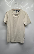 Load image into Gallery viewer, Hugo Boss Mens Cream Short Sleeve Slim Fit V-Neck Pullover T-Shirt Size Small
