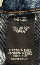 Load image into Gallery viewer, DKNY Mens Blue Denim 5-Pocket Design Button Front Straight Leg Jeans Size 40X30
