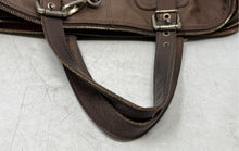 Load image into Gallery viewer, Luciano Padovan Womens Brown Leather Charm Inner Pocket Shoulder Handbag
