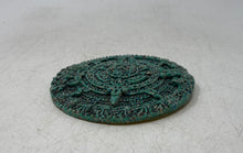 Load image into Gallery viewer, Teal Ceramic Aztec Mayan Calendar Decorative Hanging Artwork Wall Plaque

