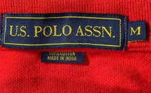 Load image into Gallery viewer, U.S. Polo Assn. Mens Red Cotton Short Sleeve Spread Collar Polo Shirt Size M
