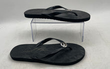Load image into Gallery viewer, Michael Kors Womens Jinx Black Logo Print Slip-On Flat Flip-Flop Sandals Size 11
