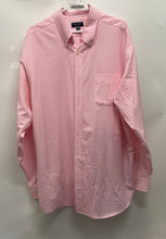Load image into Gallery viewer, Club Room Mens Pink White Gingham Regular Fit Long Sleeve Dress Shirt Size 17.5
