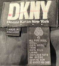 Load image into Gallery viewer, DKNY Womens Black Wool Pockets Long Sleeve One-Button Blazer Size 4
