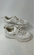 Load image into Gallery viewer, Skechers Womens D'Lites White Leather Lace-Up Low Top Sneaker Shoes Size 8.5
