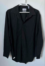 Load image into Gallery viewer, Calvin Klein Mens Black Slim Fit Performance Non Iron Dress Shirt Sz 16.5 32/33
