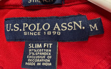 Load image into Gallery viewer, U.S. Polo Assn. Mens Red Stretch Short Sleeve Slim Fit Polo Shirt Size Medium
