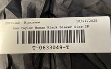 Load image into Gallery viewer, Ann Taylor Womens Black Long Sleeve Notch Lapel Two-Button Blazer Size 2P
