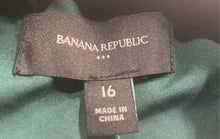 Load image into Gallery viewer, Banana Republic Womens Green Pleated Sleeveless Midi Blouson Dress Size 16
