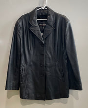 Load image into Gallery viewer, Wilsons The Leather Experts Womens Black Long Sleeve Button Front Jacket Size XL
