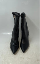 Load image into Gallery viewer, GBG Womens Black Leather Pointed Toe Pull-On Kitten Heel Ankle Booties Size 7
