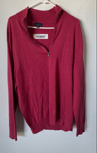 Load image into Gallery viewer, Brooks Brothers Mens Red Cotton Long Sleeve 1/2 Zip Pullover Sweater Size XL
