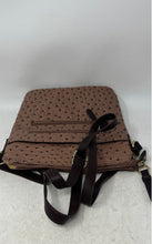 Load image into Gallery viewer, Giani Bernini Womens Peach Brown Animal Print Leather Crossbody Bag
