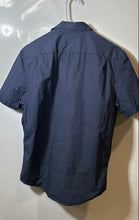 Load image into Gallery viewer, Michael Kors Mens Blue Geometric Print Cotton Classic Fit Button-Up Shirt Size S
