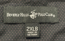 Load image into Gallery viewer, Beverly Hills Polo Club Mens Black Pink Polka Dot Button-Up Shirt Size 2XLB
