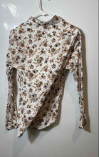 Load image into Gallery viewer, Express Mens Beige Floral Print Slim Fit 1MX Collared Button-Up Shirt Size XS
