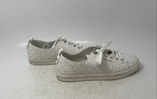 Load image into Gallery viewer, Calvin Klein Womens Michaela White Gray Round Toe Lace-Up Sneakers Shoes Size 9M
