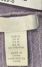 Load image into Gallery viewer, H&amp;M Womens Lilac Purple Long Sleeve Knitted Cardigan Sweater Size Medium
