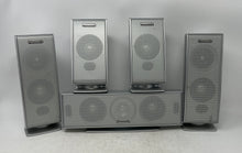 Load image into Gallery viewer, Lot Of 5 Pcs Panasonic 4 Vertical Satellite Speakers 1 Center Set Not Tested
