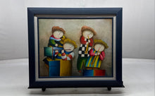 Load image into Gallery viewer, Vintage Joyce Roybal Children Playing Musical Instruments Framed Art Painting
