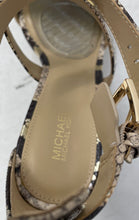 Load image into Gallery viewer, Michael Kors Womens Carmen Brown Black Animal Print Platform Sandals Size 7.5 M
