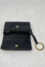 Load image into Gallery viewer, Michael Kors Womens Black Pebble Leather Credit Card Mini Coin Wallet
