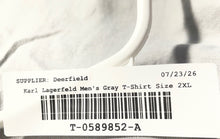 Load image into Gallery viewer, Karl Lagerfeld Mens Gray Cotton Short Sleeve Crew Neck Pullover T-Shirt Size 2XL
