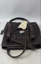 Load image into Gallery viewer, White Stag Womens Dark Brown Faux Leather Double Shoulder Straps Tote Bag W/Tags

