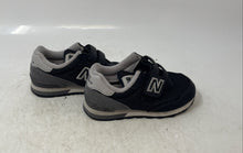 Load image into Gallery viewer, New Balance Mens 574 Black Gray Lace-Up Low Top Round Toe Sneaker Shoes Size 7
