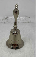 Load image into Gallery viewer, Silver Color Traditional And Melodious Scalloped Rim Decorative Hand Bell
