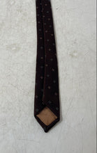 Load image into Gallery viewer, John Weitz Mens Brown Geometric Print Adjustable Formal Pointed Tie
